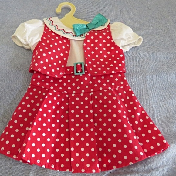 American Girl  Kit's Reporter Dress  Red White Polka Dots - Picture 1 of 2